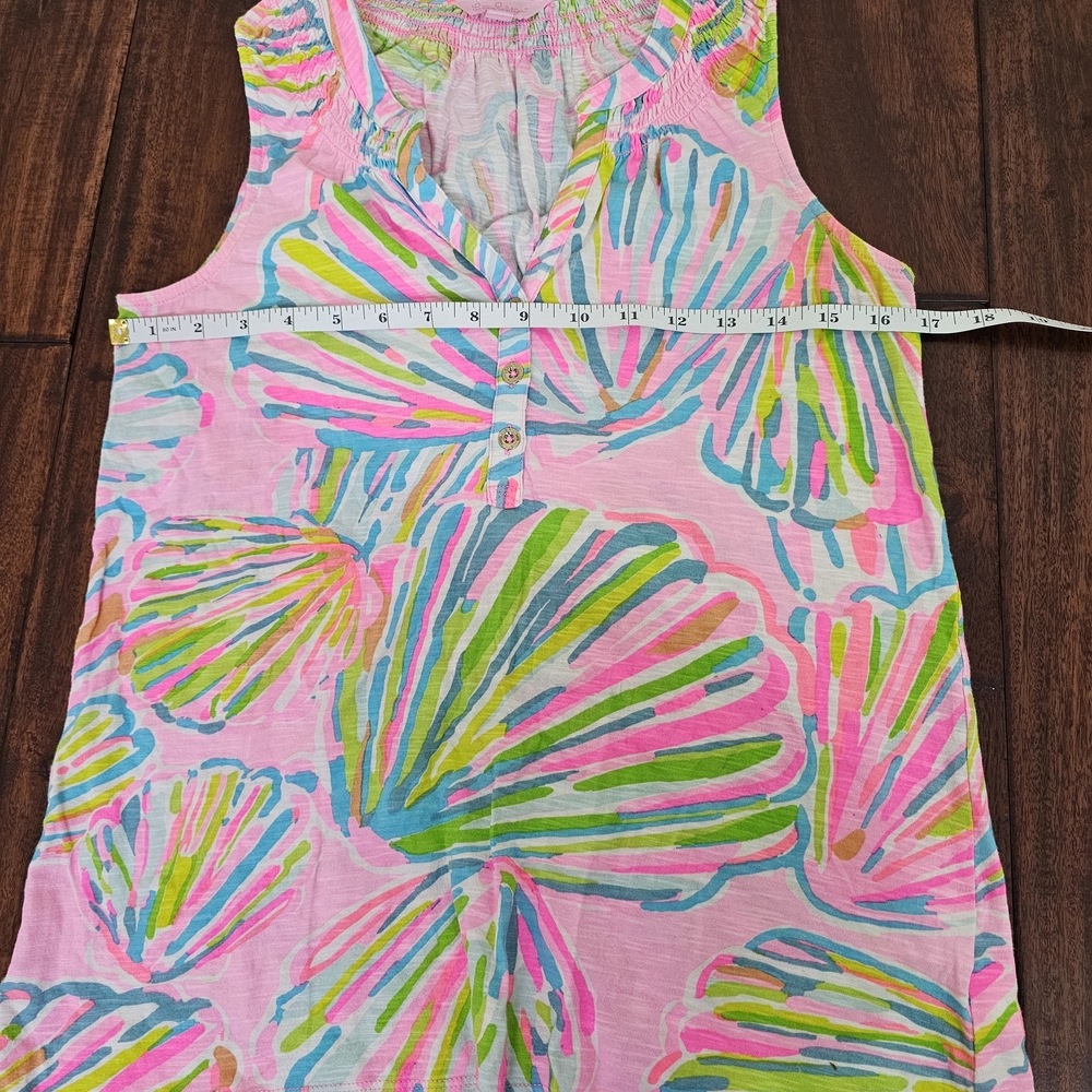 Lilly Pulitzer Essie Tank Top Seashell Pattern Size Small